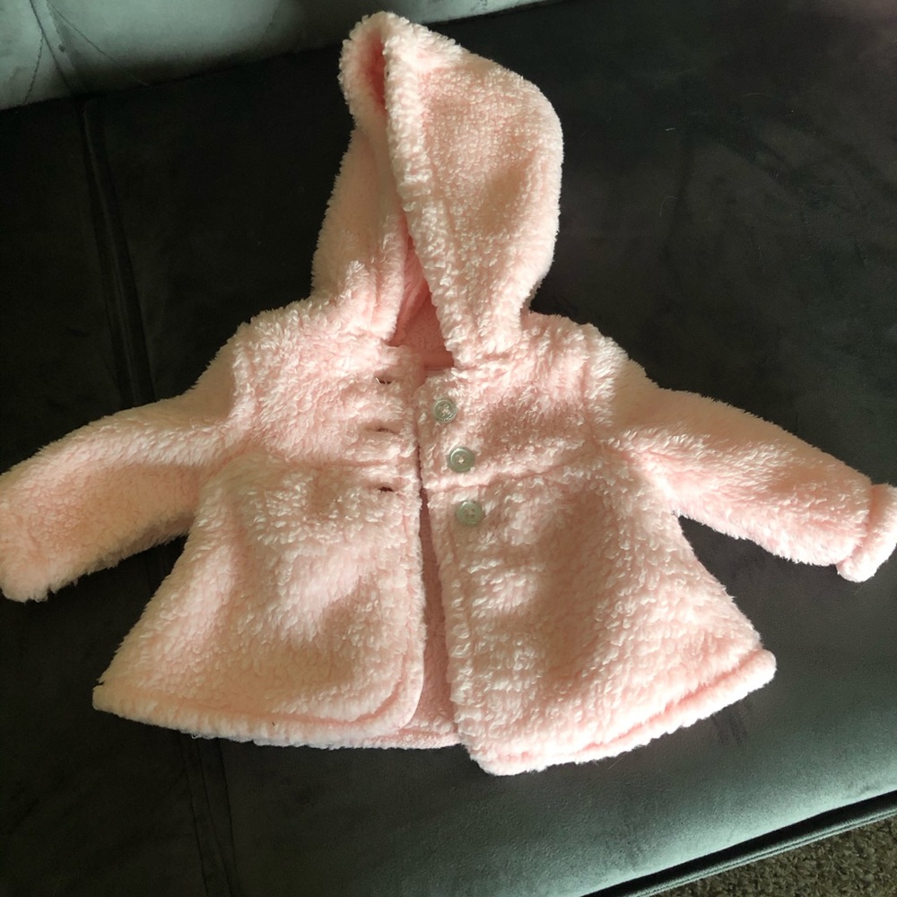Newborn fluffy coat for girls
